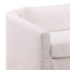 Violeta White Linen Slipcovered Curved Back Sofa 99"