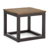 Civic Wood and Metal End Table