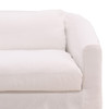 Violeta White Linen Slipcovered Curved Back Sofa 99"