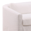Violeta White Linen Slipcovered Curved Back Sofa 99"