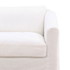 Violeta White Linen Slipcovered Curved Back Chair 40"