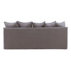 Coastal Gray Linen Upholstered Slipcovered Sofa 83"