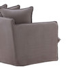 Coastal Gray Linen Upholstered Slipcovered Sofa 83"