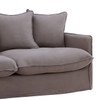 Coastal Gray Linen Upholstered Slipcovered Sofa 83"