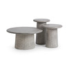 Delaine  Light Grey Outdoor Accent Table 17"