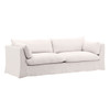 Lounge Natural Linen Upholstered Slipcovered Sofa 98"