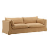 Lounge Wheat Linen Upholstered Slipcovered Sofa 98"