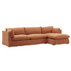 Lounge Sienna Linen Slipcovered 2-Piece Sectional Sofa 123"-RAF