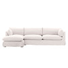 Lounge Natural Linen Slipcovered 2-Piece Sectional Sofa 123"-LAF