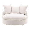 Cloud Natural Linen Slipcovered Media Lounge Round Chair 54"