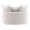 Cloud Natural Linen Slipcovered Media Lounge Round Chair 54"