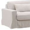 Luna Natural Linen Upholstered Slipcovered Track Arm Sofa 92"