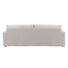 Luna Natural Linen Upholstered Slipcovered Track Arm Sofa 92"
