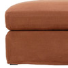 Luna Sienna Linen Upholstered Slipcover Ottoman 49"