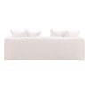 Lawndale White Linen Upholstered Slipcovered Sofa 95"