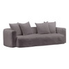 Lawndale Gray Linen Upholstered Slipcovered Sofa 95"
