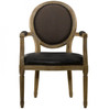 Louis Vintage Leather Dining Arm Chair