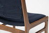 Bina Arm Chair-Dark Blue Canvas/Walnut