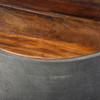 Round 38" Reclaimed Wood Shagreen Coffee Table
