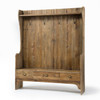 Reclaimed Wood Entry Bench with Storage and Coat Rack