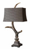 Uttermost Stag Horn Dark Shade Table Lamp,27960