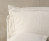 Esquire Bellevue's 12'5 White Linen Upholstered Sofa