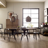 Lorie Driftwood Oak + Iron Industrial Dining Room Table