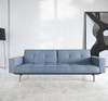 Split Back Deluxe Blue  Sofa Bed with Arms