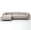 modern sectional sofas in white linen