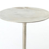 Tulip Raw Nickel Round Side Tables