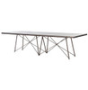 Franco Industrial Loft Geometric Large Aged Iron Dining Table