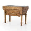 Elvia Rustic Reclaimed Wood Kitchen Island