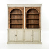 French Country Rustic Ivory Arch Wood Laurine Cabinet