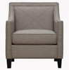 Asheville Light Grey Upholstered Linen Arm Chair