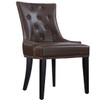 Uptown Tufted Antique Brown Leather Dining Chair