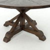 Weathered Umber Reclaimed Wood 60" Round Pedestal Dining Tables