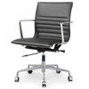 Black Italian Leather M346 Modern Office Chairs