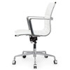 White Italian Leather M346 Ergonomic Modern Office Chair