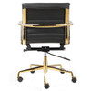 M346 Gold and Black Leather Office Chairs