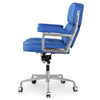 Blue Italian Leather M340 Executive Office Chairs