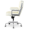 Modern White Italian Leather M340 Executive Office Chair Sale