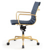 Gold + Navy Vegan Leather M348 contemporary Office Chairs