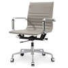 Grey Vegan Leather M348 Modern Office Chairs