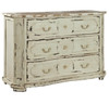 Avignon Solid Wood Vintage White 3 Drawer Chest