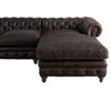 Warner Leather  Chesterfield Sectional Sofas