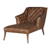 Jett Tufted Leather Library Chaise Lounger