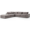 Bloor Gray Contemporary 5 Piece Corner Sectional Sofa