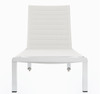 Ribbed White Modern Outdoor Chaise Lounge