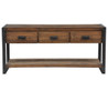 Rustic Industrial 3-Drawer Console Table