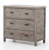 Caminito Grey Reclaimed Wood 3 Drawers Chest Cabinet